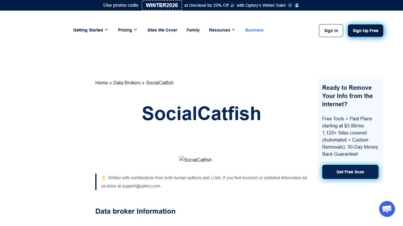 SocialCatfish - Optery