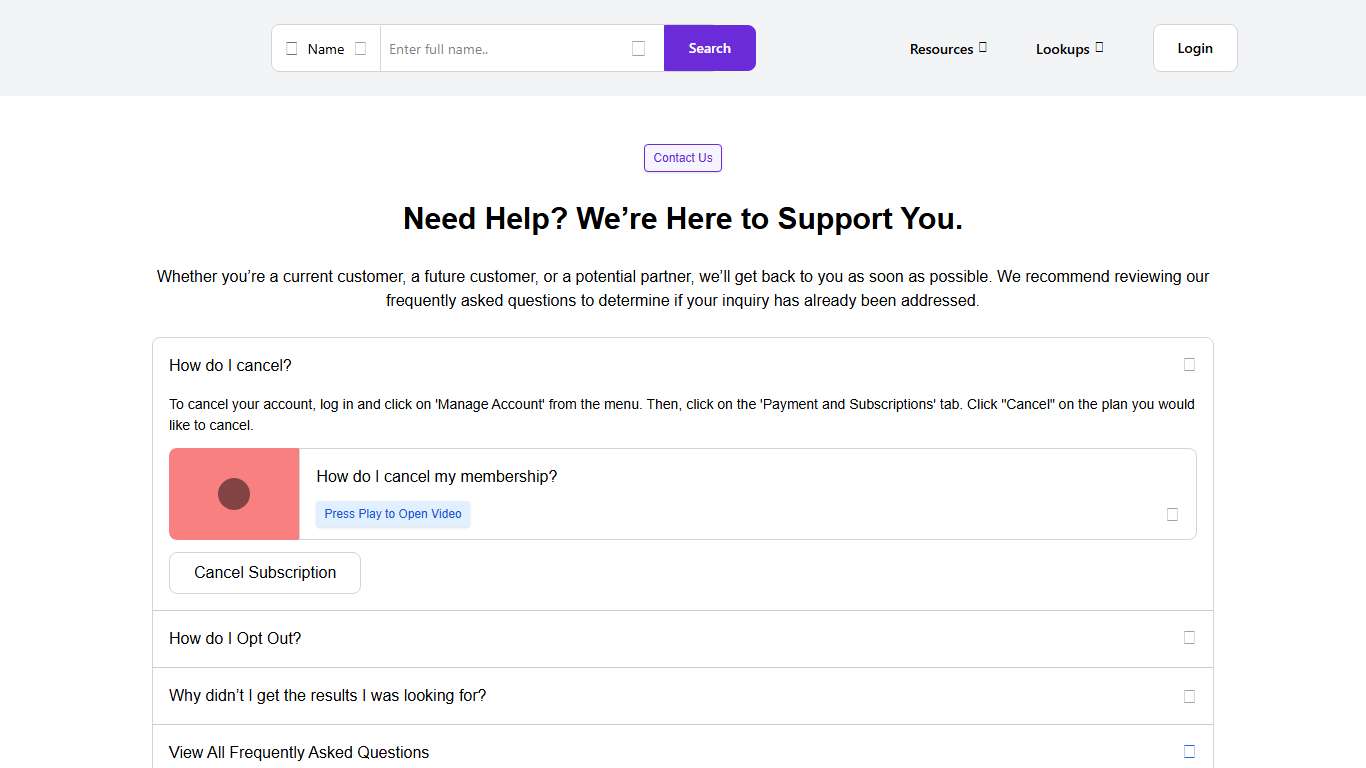 Contact Us People Search - SocialCatfish.com