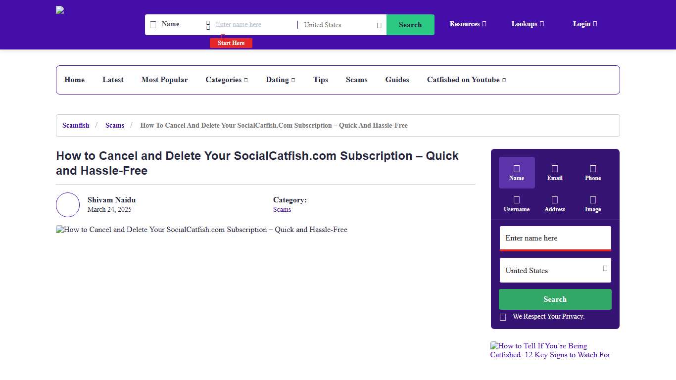 How to Cancel and Delete Your SocialCatfish.com Subscription – Quick and Hassle-Free Social Catfish